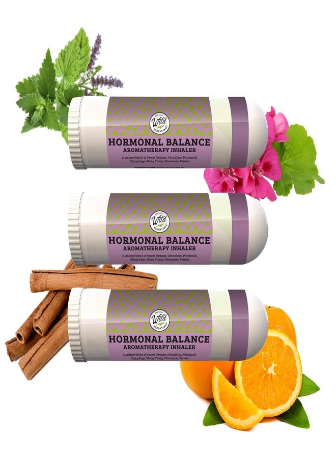 mEssentials Wild Essentials 3 Pack of Hormonal Balance Aromatherapy Nasal Inhalers Made with 100% Natural, Therapeutic Grade Essential Oils to Help with Menopause, PMS, imbalance - Image 1